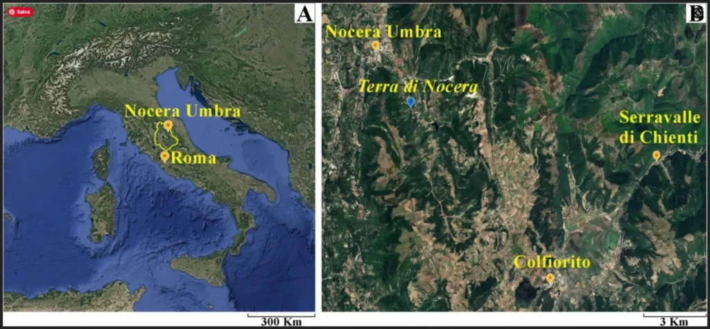 Principales áreas geográficas del estudio "creta umbrica"