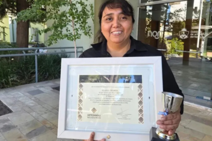 UNA ARTESANA TEXTIL DE JUNIN DE LOS ANDES GANO UN PREMIO EN LA RURAL