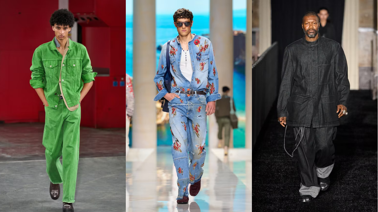Total look denim el jean de pies a cabeza domina la moda masculina Primavera Verano 2027