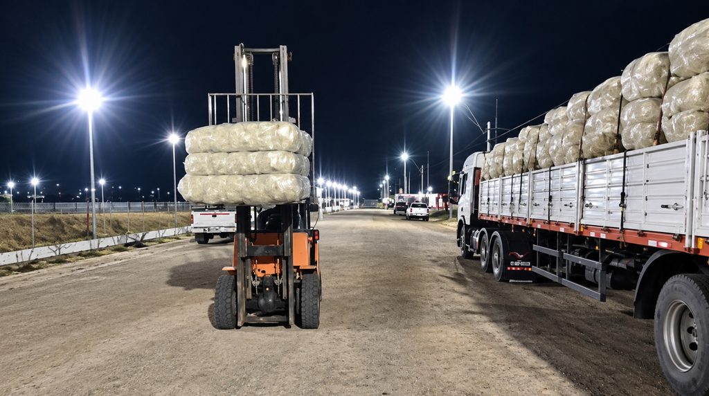 Río Negro concretó la primera exportación de lana sucia ovina a Uruguay para la industria textil