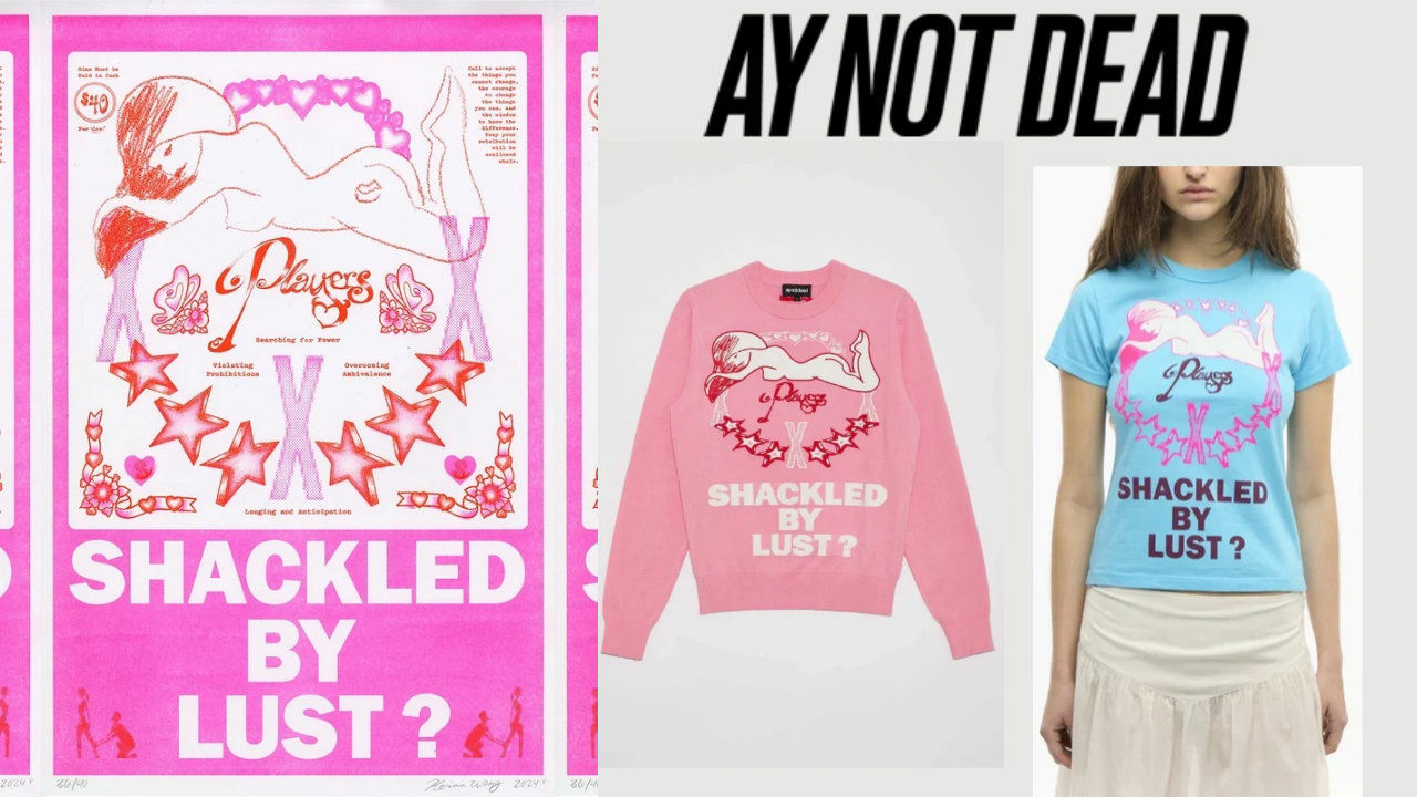 AY NOT DEAD fue acusada de plagiar los diseños de una artista para su colección de ropa